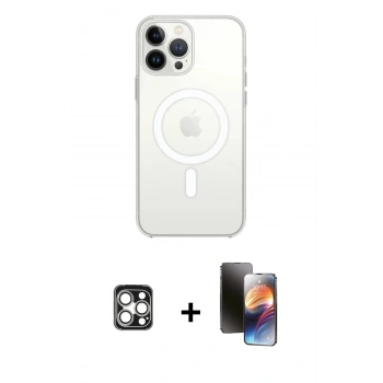 MARSİLYAN™- iPhone 16 Pro Max Kılıf Kutup Klasik Serisi - Siyah 3D Antistatik Mat Seramik Nano Ekran Koruyucu + PVD Metal Kamera Lens - GS