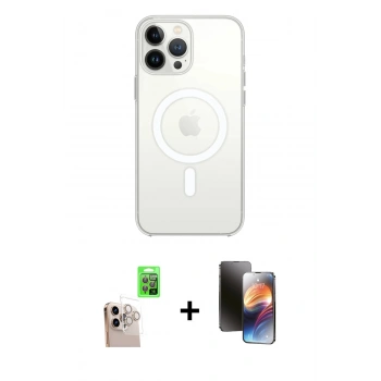 MARSİLYAN™- iPhone 16 Pro Max Kılıf Kutup Klasik Serisi - Siyah 3D Antistatik Mat Seramik Nano Ekran Koruyucu + Raze Metal Kamera Lens - NLGY