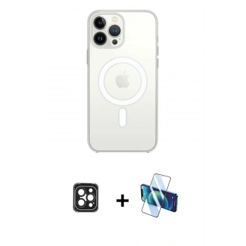 MARSİLYAN™- iPhone 16 Pro Max Kılıf Kutup Klasik Serisi - Siyah 3D Antistatik Seramik Nano Ekran Koruyucu + PVD Metal Kamera Lens - SH