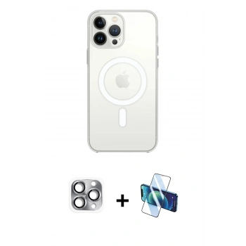 MARSİLYAN™- iPhone 16 Pro Max Kılıf Kutup Klasik Serisi - Siyah 3D Antistatik Seramik Nano Ekran Koruyucu + Pers Alüminyum Kamera Lens - GI