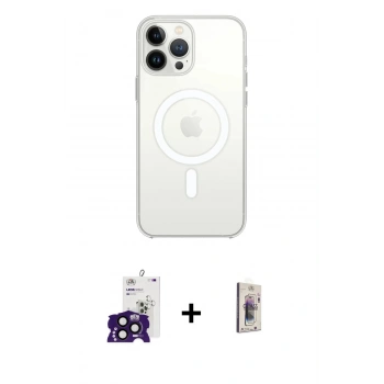 MARSİLYAN™- iPhone 16 Pro Max Kılıf Kutup Klasik Serisi - Siyah Bilvis 3D Cam Ekran Koruyucu + Bilvis Titan Kamera Lens - SH