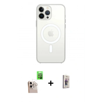 MARSİLYAN™- iPhone 16 Pro Max Kılıf Kutup Klasik Serisi - Siyah Bilvis 3D Cam Ekran Koruyucu + Raze Metal Kamera Lens - NLGY