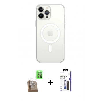 MARSİLYAN™- iPhone 16 Pro Max Kılıf Kutup Klasik Serisi - Siyah Bilvis 3X AR Hayalet Cam Ekran Koruyucu + Raze Metal Kamera Lens - CLTM