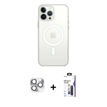 MARSİLYAN™- iPhone 16 Pro Max Kılıf Kutup Klasik Serisi - Siyah Bilvis 3X AR Hayalet Cam Ekran Koruyucu + Pers Alüminyum Kamera Lens - GS