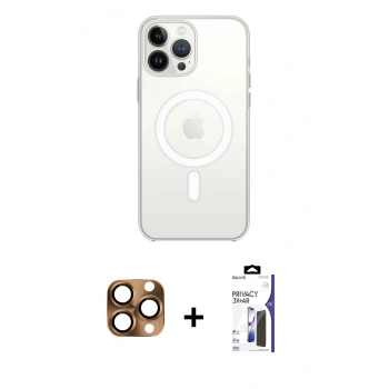 MARSİLYAN™- iPhone 16 Pro Max Kılıf Kutup Klasik Serisi - Siyah Bilvis 3X AR Hayalet Cam Ekran Koruyucu + Pers Alüminyum Kamera Lens - CLTM