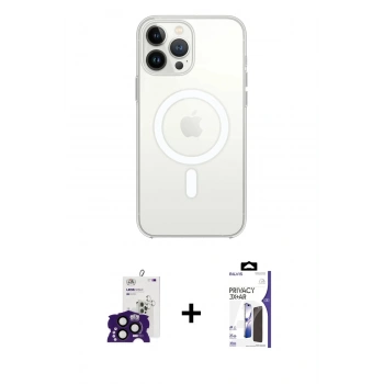 MARSİLYAN™- iPhone 16 Pro Max Kılıf Kutup Klasik Serisi - Siyah Bilvis 3X AR Hayalet Cam Ekran Koruyucu + Bilvis Titan Kamera Lens - SH