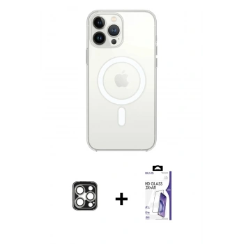 MARSİLYAN™- iPhone 16 Pro Max Kılıf Kutup Klasik Serisi - Siyah Bilvis 3X AR HD Cam Ekran Koruyucu + PVD Metal Kamera Lens - GS