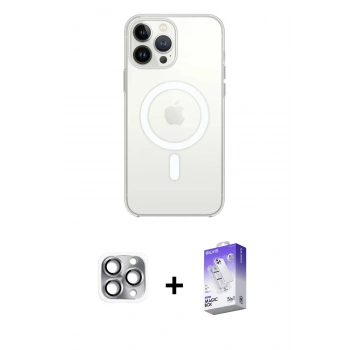 MARSİLYAN™- iPhone 16 Pro Max Kılıf Kutup Klasik Serisi - Siyah Bilvis 5in1 3D Magic Cam Ekran Koruyucu + Pers Alüminyum Kamera Lens - GI