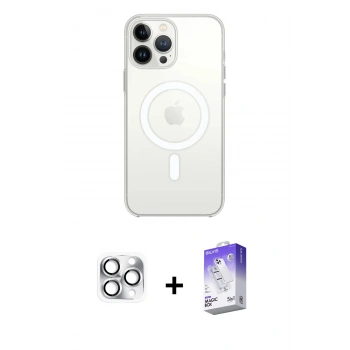 MARSİLYAN™- iPhone 16 Pro Max Kılıf Kutup Klasik Serisi - Siyah Bilvis 5in1 3D Magic Cam Ekran Koruyucu + Pers Alüminyum Kamera Lens - GS