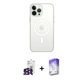 MARSİLYAN™- iPhone 16 Pro Max Kılıf Kutup Klasik Serisi - Siyah Bilvis 5in1 3D Magic Cam Ekran Koruyucu + Bilvis Titan Kamera Lens - SH