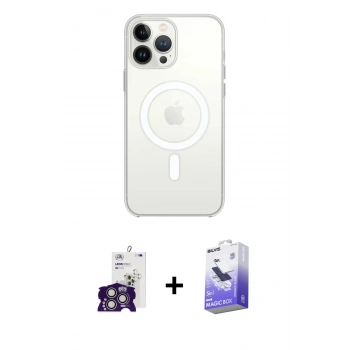 MARSİLYAN™- iPhone 16 Pro Max Kılıf Kutup Klasik Serisi - Siyah Bilvis 5in1 5D Magic Hayalet Cam Ekran Koruyucu + Bilvis Titan Kamera Lens - GS
