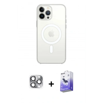 MARSİLYAN™- iPhone 16 Pro Max Kılıf Kutup Klasik Serisi - Siyah Bilvis 5in1 5D Magic Hayalet Cam Ekran Koruyucu + Pers Alüminyum Kamera Lens - GI