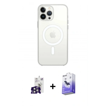 MARSİLYAN™- iPhone 16 Pro Max Kılıf Kutup Klasik Serisi - Siyah Bilvis 5in1 5D Magic Hayalet Cam Ekran Koruyucu + Bilvis Titan Kamera Lens - TMGI