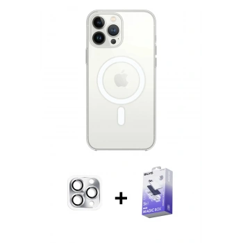 MARSİLYAN™- iPhone 16 Pro Max Kılıf Kutup Klasik Serisi - Siyah Bilvis 5in1 5D Magic Hayalet Cam Ekran Koruyucu + Pers Alüminyum Kamera Lens - GS