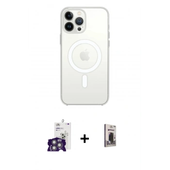 MARSİLYAN™- iPhone 16 Pro Max Kılıf Kutup Klasik Serisi - Siyah Bilvis Hayalet Cam Ekran Koruyucu + Bilvis Titan Kamera Lens - GS