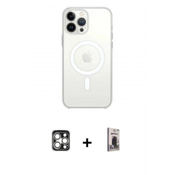 MARSİLYAN™- iPhone 16 Pro Max Kılıf Kutup Klasik Serisi - Siyah Bilvis Hayalet Cam Ekran Koruyucu + PVD Metal Kamera Lens - GS