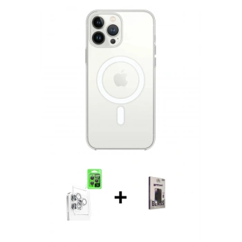 MARSİLYAN™- iPhone 16 Pro Max Kılıf Kutup Klasik Serisi - Siyah Bilvis Hayalet Cam Ekran Koruyucu + Raze Metal Kamera Lens - BZ