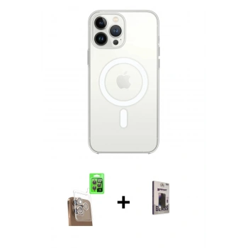 MARSİLYAN™- iPhone 16 Pro Max Kılıf Kutup Klasik Serisi - Siyah Bilvis Hayalet Cam Ekran Koruyucu + Raze Metal Kamera Lens - CLTM