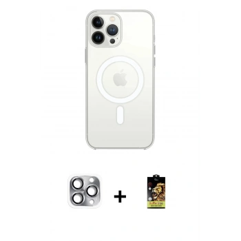 MARSİLYAN™- iPhone 16 Pro Max Kılıf Kutup Klasik Serisi - Siyah Buffer Cam Ekran Koruyucu + Pers Alüminyum Kamera Lens - GI