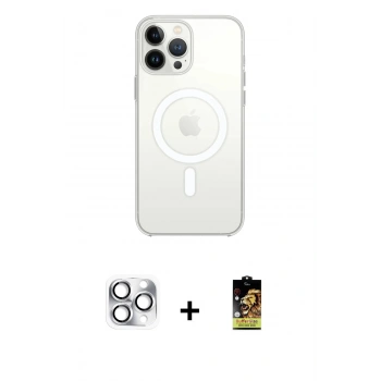 MARSİLYAN™- iPhone 16 Pro Max Kılıf Kutup Klasik Serisi - Siyah Buffer Cam Ekran Koruyucu + Pers Alüminyum Kamera Lens - GS