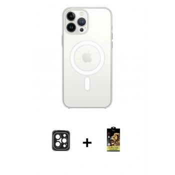 MARSİLYAN™- iPhone 16 Pro Max Kılıf Kutup Klasik Serisi - Siyah Buffer Cam Ekran Koruyucu + PVD Metal Kamera Lens - SH