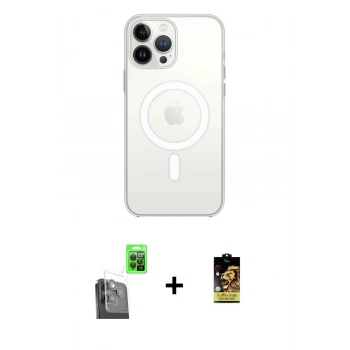 MARSİLYAN™- iPhone 16 Pro Max Kılıf Kutup Klasik Serisi - Siyah Buffer Cam Ekran Koruyucu + Raze Metal Kamera Lens - SH