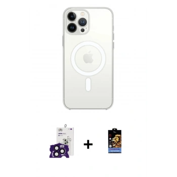 MARSİLYAN™- iPhone 16 Pro Max Kılıf Kutup Klasik Serisi - Siyah Buffer Hayalet Cam Ekran Koruyucu + Bilvis Titan Kamera Lens - SH