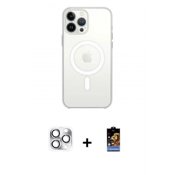 MARSİLYAN™- iPhone 16 Pro Max Kılıf Kutup Klasik Serisi - Siyah Buffer Hayalet Cam Ekran Koruyucu + Pers Alüminyum Kamera Lens - GS