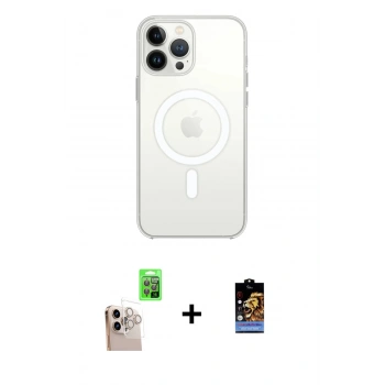 MARSİLYAN™- iPhone 16 Pro Max Kılıf Kutup Klasik Serisi - Siyah Buffer Hayalet Cam Ekran Koruyucu + Raze Metal Kamera Lens - NLGY