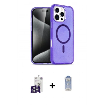 MARSİLYAN™- iPhone 16 Pro Max Kılıf Nova Asil Prime - Siyah Joko Magic 5D Cam + Bilvis Titan Kamera Lens - TMGI