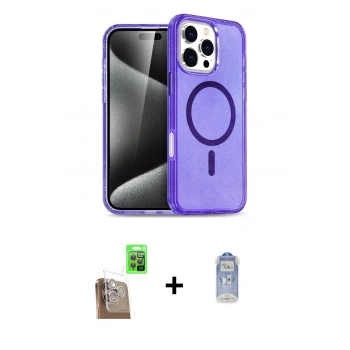 MARSİLYAN™- iPhone 16 Pro Max Kılıf Nova Asil Prime - Siyah Joko Magic 5D Cam + Raze Metal Kamera Lens - CLTM