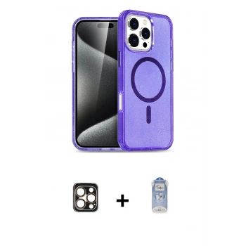 MARSİLYAN™- iPhone 16 Pro Max Kılıf Nova Asil Prime - Siyah Joko Magic 5D Cam + PVD Metal Kamera Lens - GD