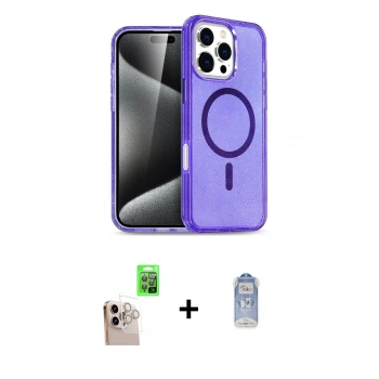 MARSİLYAN™- iPhone 16 Pro Max Kılıf Nova Asil Prime - Siyah Joko Magic 5D Cam + Raze Metal Kamera Lens - NLGY