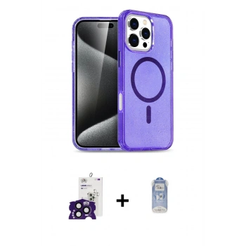 MARSİLYAN™- iPhone 16 Pro Max Kılıf Nova Asil Prime - Siyah Joko Magic 5D Cam + Bilvis Titan Kamera Lens - SH