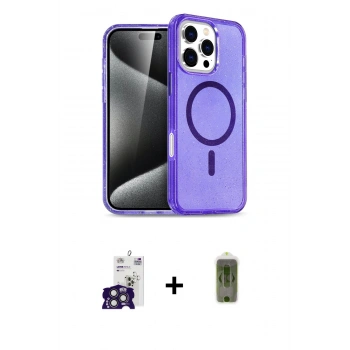 MARSİLYAN™- iPhone 16 Pro Max Kılıf Nova Asil Prime - Siyah Joko Magic 5D Hayalet Cam + Bilvis Titan Kamera Lens - TMGI