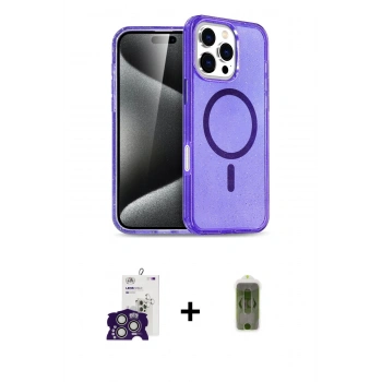 MARSİLYAN™- iPhone 16 Pro Max Kılıf Nova Asil Prime - Siyah Joko Magic 5D Hayalet Cam + Bilvis Titan Kamera Lens - GS
