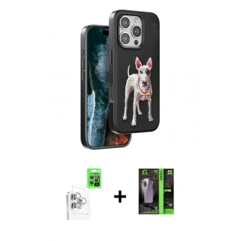 MARSİLYAN™- iPhone 16 Pro Max Kılıf Nova Form Koleksiyonu - Şeffaf 360 Full Body Arka Koruyucu + Raze Metal Kamera Lens - BZ