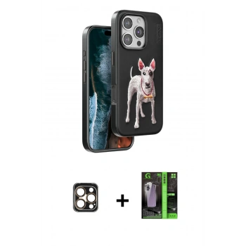MARSİLYAN™- iPhone 16 Pro Max Kılıf Nova Form Koleksiyonu - Şeffaf 360 Full Body Arka Koruyucu + PVD Metal Kamera Lens - GD