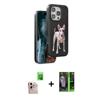 MARSİLYAN™- iPhone 16 Pro Max Kılıf Nova Form Koleksiyonu - Şeffaf 360 Full Body Arka Koruyucu + Raze Metal Kamera Lens - NLGY