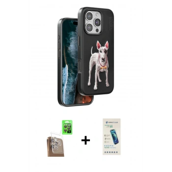 MARSİLYAN™- iPhone 16 Pro Max Kılıf Nova Form Koleksiyonu - Şeffaf Pasifik Cam Ekran Koruyucu + Raze Metal Kamera Lens - CLTM