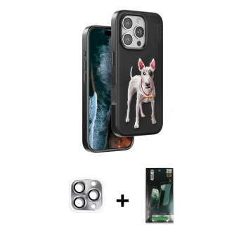 MARSİLYAN™- iPhone 16 Pro Max Kılıf Nova Form Koleksiyonu - Siyah 360 Mat Full Body Arka Koruyucu + Pers Alüminyum Kamera Lens - GI