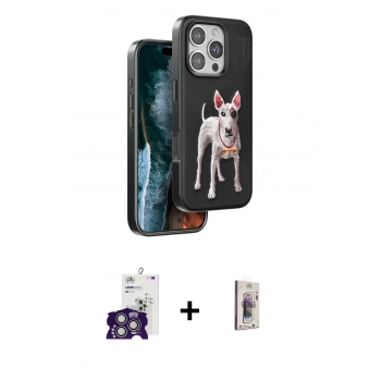 MARSİLYAN™- iPhone 16 Pro Max Kılıf Nova Form Koleksiyonu - Siyah Bilvis 3D Cam Ekran Koruyucu + Bilvis Titan Kamera Lens - GS