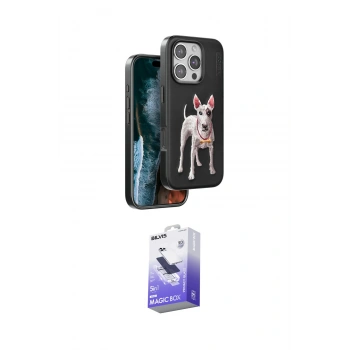 MARSİLYAN™- iPhone 16 Pro Max Kılıf Nova Form Koleksiyonu - Siyah Bilvis 5in1 5D Magic Hayalet Cam Ekran Koruyucu