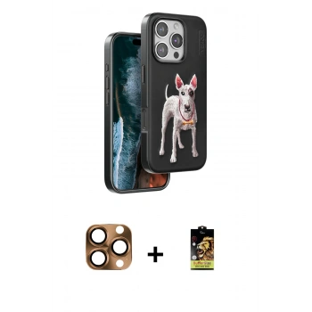 MARSİLYAN™- iPhone 16 Pro Max Kılıf Nova Form Koleksiyonu - Siyah Buffer Cam Ekran Koruyucu + Pers Alüminyum Kamera Lens - CLTM