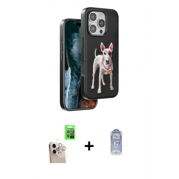 MARSİLYAN™- iPhone 16 Pro Max Kılıf Nova Form Koleksiyonu - Siyah Joko Magic 5D Cam + Raze Metal Kamera Lens - NLGY