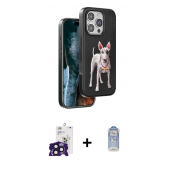 MARSİLYAN™- iPhone 16 Pro Max Kılıf Nova Form Koleksiyonu - Siyah Joko Magic 5D Cam + Bilvis Titan Kamera Lens - SH