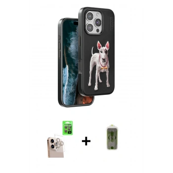 MARSİLYAN™- iPhone 16 Pro Max Kılıf Nova Form Koleksiyonu - Siyah Joko Magic 5D Hayalet Cam + Raze Metal Kamera Lens - NLGY