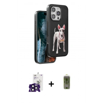 MARSİLYAN™- iPhone 16 Pro Max Kılıf Nova Form Koleksiyonu - Siyah Joko Magic 5D Hayalet Cam + Bilvis Titan Kamera Lens - SH