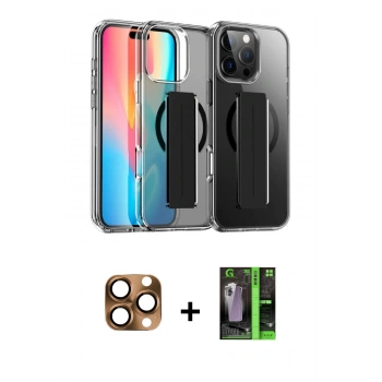 MARSİLYAN™- iPhone 16 Pro Max Kılıf Nova Işık Koleksiyonu - Şeffaf 360 Full Body Arka Koruyucu + Pers Alüminyum Kamera Lens - CLTM