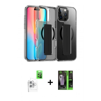 MARSİLYAN™- iPhone 16 Pro Max Kılıf Nova Işık Koleksiyonu - Şeffaf 360 Full Body Arka Koruyucu + Raze Metal Kamera Lens - BZ